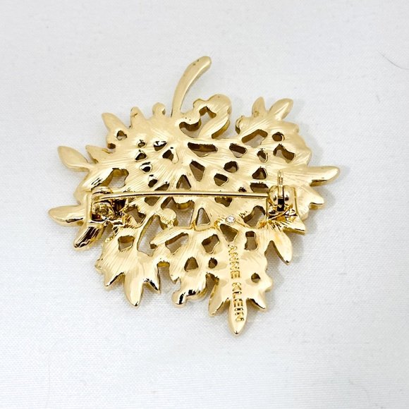 Anne Klein Brooch w/Faux Pearls and Rhinestones - New in Box - Picture 5 of 8